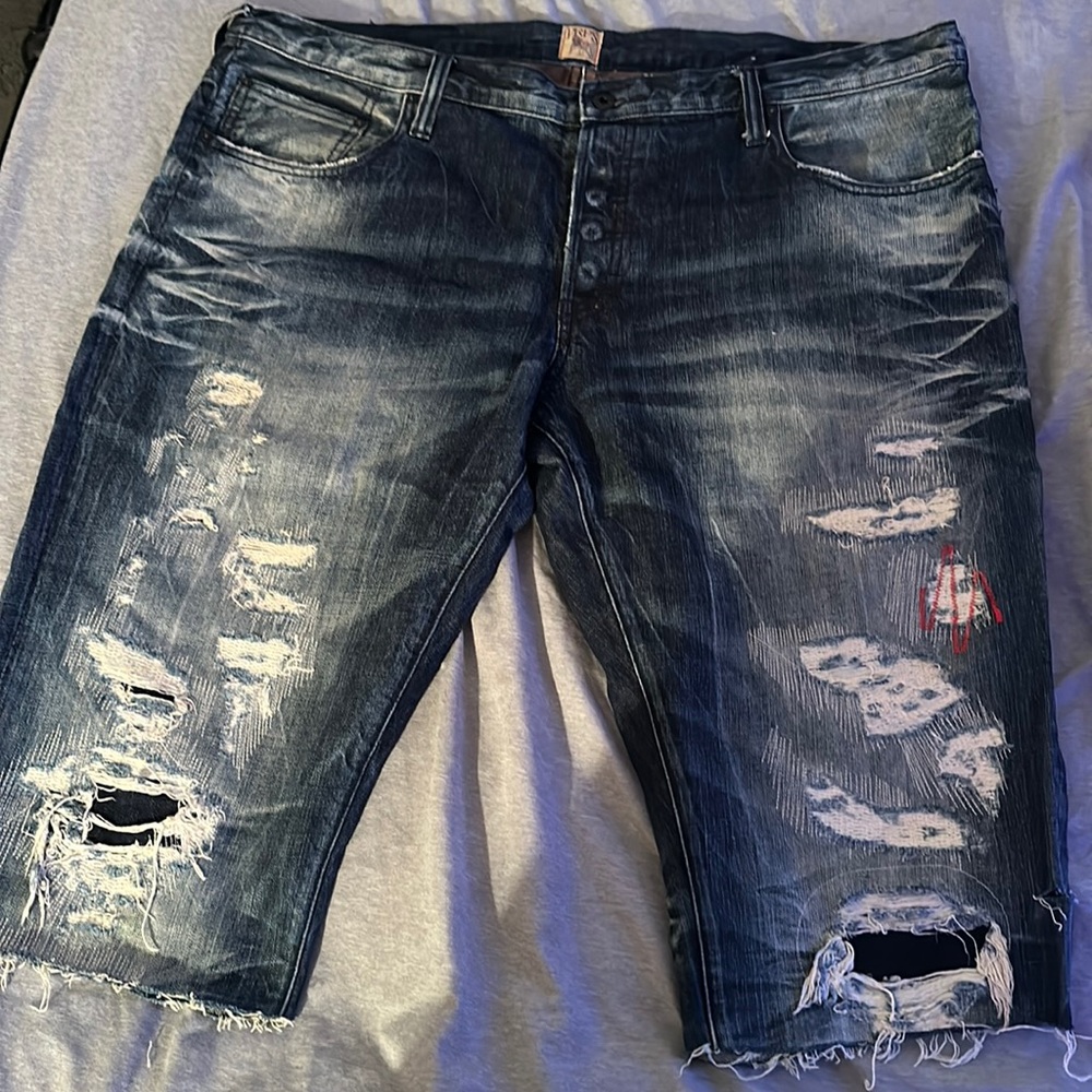 Prps Men Jean Shorts Blue